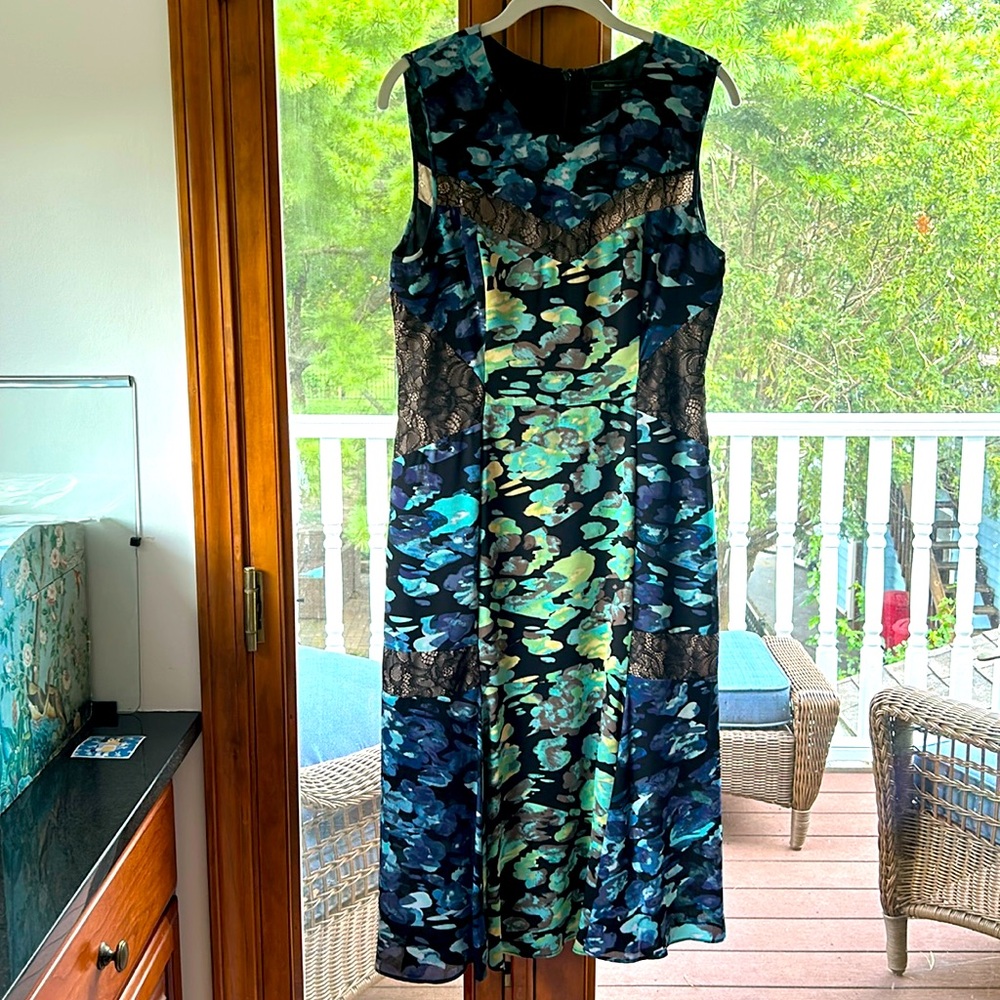 BCBG “Jolie” fit and flare tea length dress